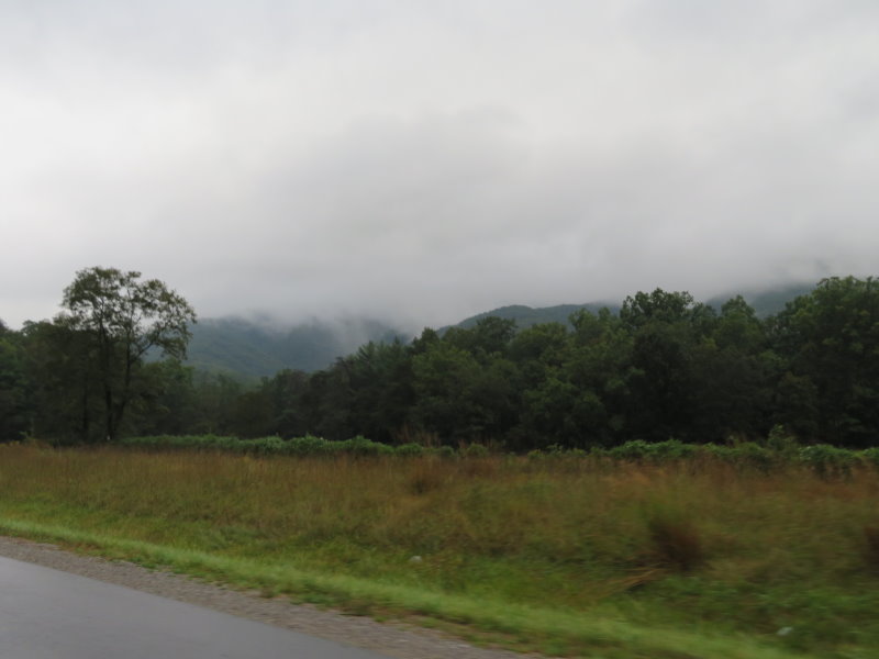 The cloud and rain on the Blue Ridge Parkway was not inviting